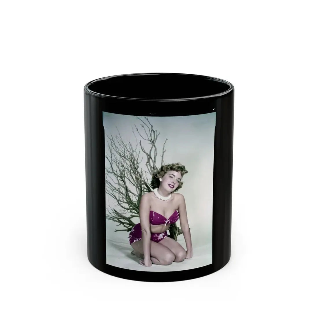 Terry Moore #733 (Vintage Female Icon) Black Coffee Mug 11oz - Go Mug Yourself