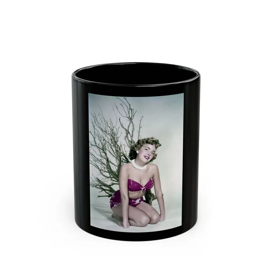 Terry Moore #7331 (Vintage Female Icon) Black Coffee Mug 11oz - Go Mug Yourself