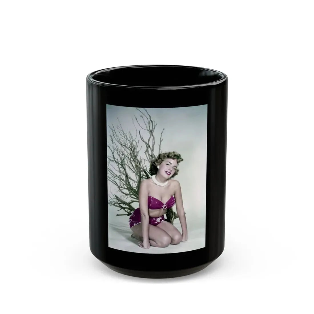 Terry Moore #7331 (Vintage Female Icon) Black Coffee Mug 15oz - Go Mug Yourself