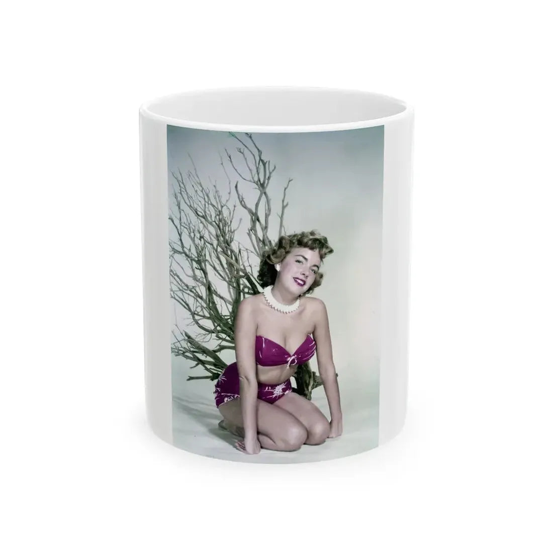 Terry Moore #7331 (Vintage Female Icon) White Coffee Mug 11oz - Go Mug Yourself