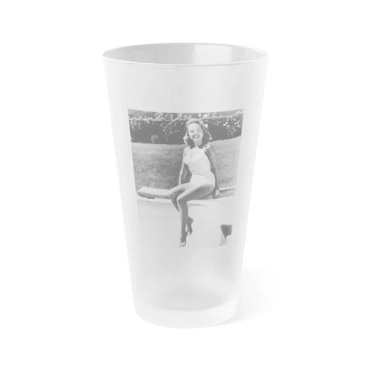 Terry Moore #738 (Vintage Female Icon) Frosted Pint Glass 16oz-16oz-Frosted-Go Mug Yourself