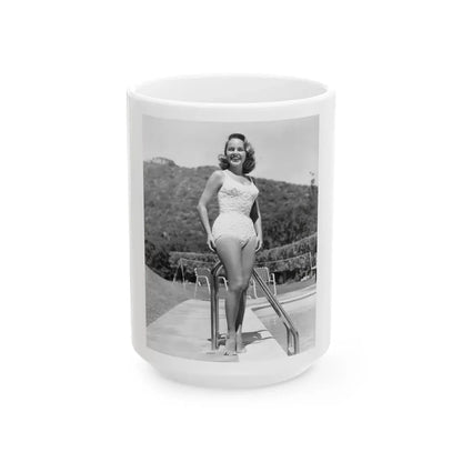 Terry Moore #739 (Vintage Female Icon) White Coffee Mug 15oz - Go Mug Yourself