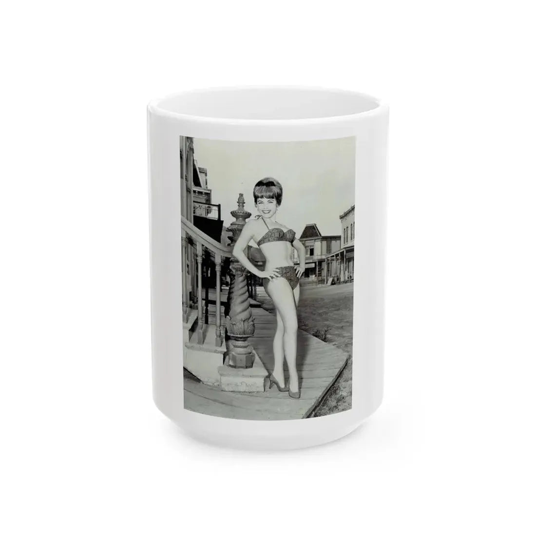 Terry Moore #740 (Vintage Female Icon) White Coffee Mug 15oz - Go Mug Yourself