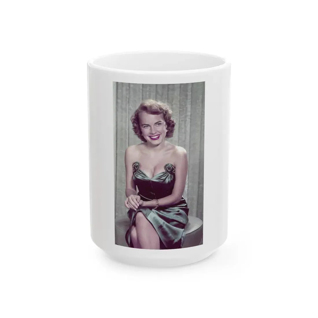 Terry Moore #747 (Vintage Female Icon) White Coffee Mug 15oz - Go Mug Yourself