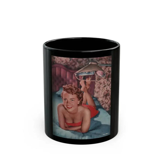 Terry Moore #749 - Photoplay Pin-Ups Magazine Issue #05 (Vintage Female Icon) Black Coffee Mug 11oz - Go Mug Yourself