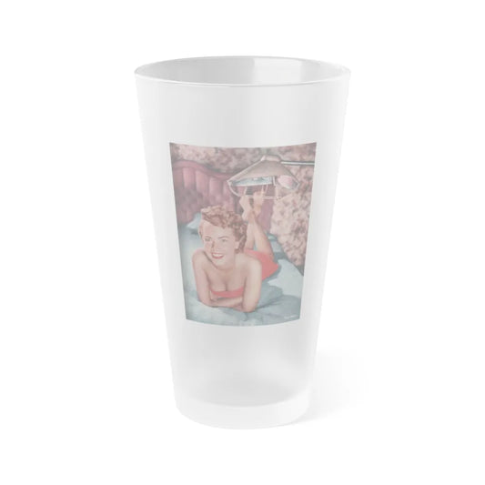 Terry Moore #749 - Photoplay Pin-Ups Magazine Issue #05 (Vintage Female Icon) Frosted Pint Glass 16oz-16oz-Frosted-Go Mug Yourself