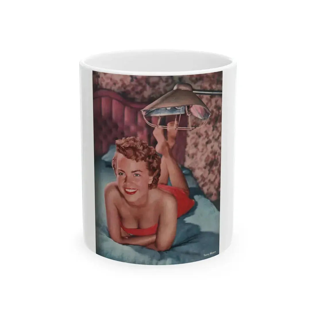 Terry Moore #749 - Photoplay Pin-Ups Magazine Issue #05 (Vintage Female Icon) White Coffee Mug 11oz - Go Mug Yourself