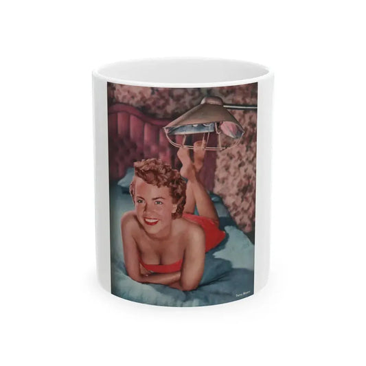 Terry Moore #749 - Photoplay Pin-Ups Magazine Issue #05 (Vintage Female Icon) White Coffee Mug 11oz - Go Mug Yourself