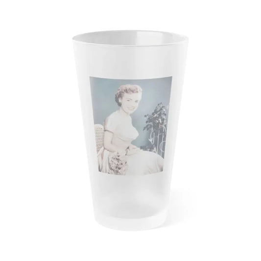 Terry Moore #755 - Vintage Color  8x10 Waist to Upper Body Glamour Photo (Vintage Female Icon) Frosted Pint Glass 16oz 16oz Frosted - Go Mug Yourself