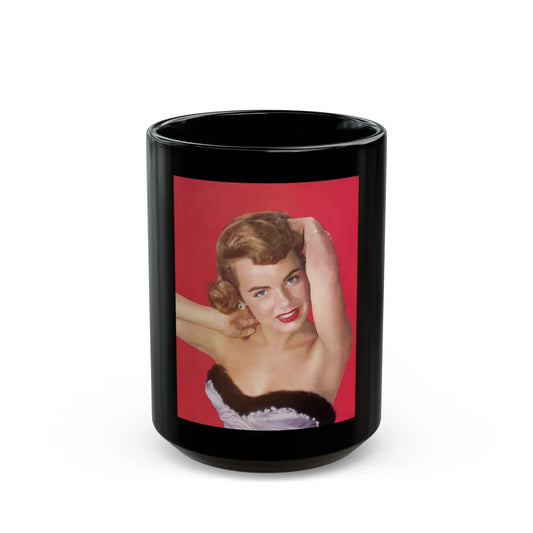 Terry Moore #756 - Vintage Color Upper Body Glamour Photo on Magazine Page (Vintage Female Icon) Black Coffee Mug-15oz-Go Mug Yourself