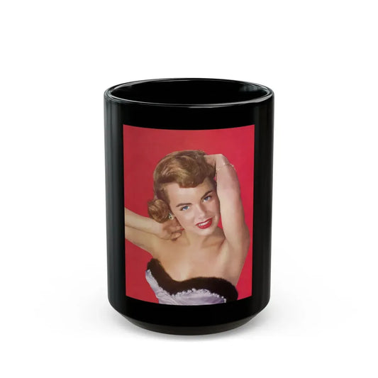 Terry Moore #756 - Vintage Color Upper Body Glamour Photo on Magazine Page (Vintage Female Icon) Black Coffee Mug 15oz - Go Mug Yourself