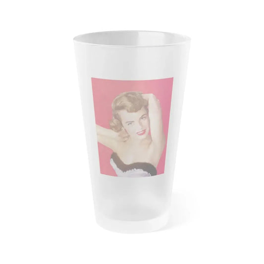 Terry Moore #756 - Vintage Color Upper Body Glamour Photo on Magazine Page (Vintage Female Icon) Frosted Pint Glass 16oz 16oz Frosted - Go Mug Yourself