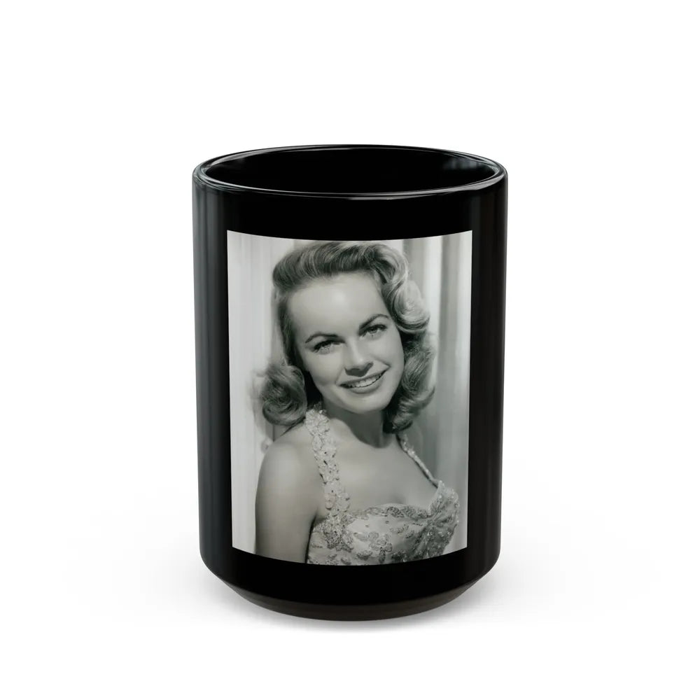 Terry Moore #757 - Vintage 1951 B&W 8x10 Upper Body Head & Shoulder Glamour Photo (Vintage Female Icon) Black Coffee Mug-15oz-Go Mug Yourself