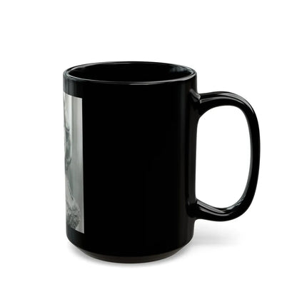 Terry Moore #757 - Vintage 1951 B&W 8x10 Upper Body Head & Shoulder Glamour Photo (Vintage Female Icon) Black Coffee Mug-Go Mug Yourself