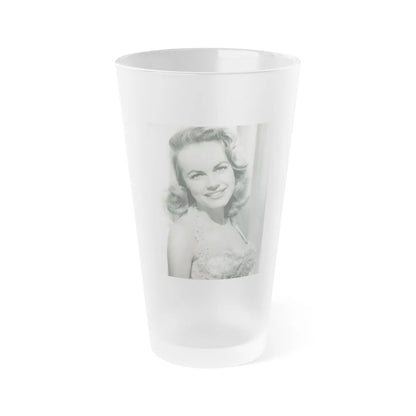 Terry Moore #757 - Vintage 1951 B&W 8x10 Upper Body Head & Shoulder Glamour Photo (Vintage Female Icon) Frosted Pint Glass 16oz-16oz-Frosted-Go Mug Yourself