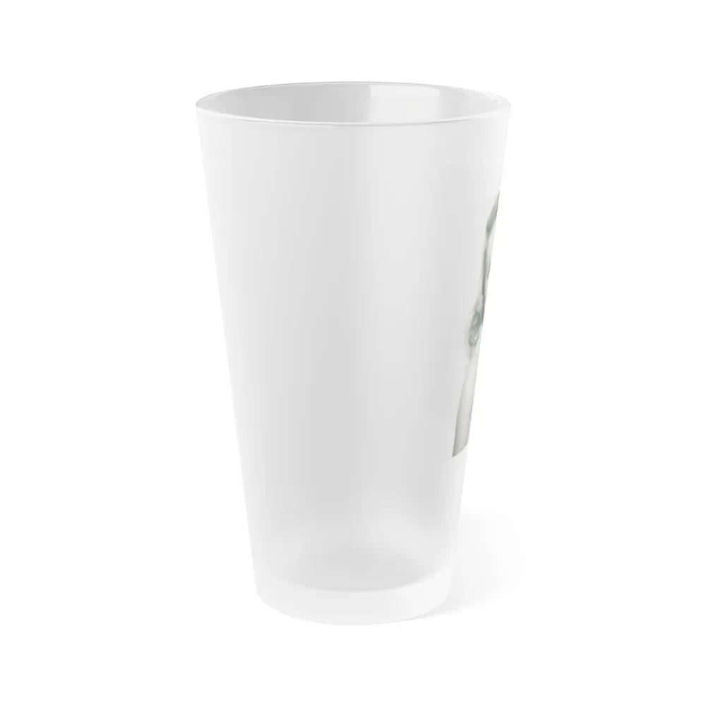Terry Moore #757 - Vintage 1951 B&W 8x10 Upper Body Head & Shoulder Glamour Photo (Vintage Female Icon) Frosted Pint Glass 16oz-Go Mug Yourself