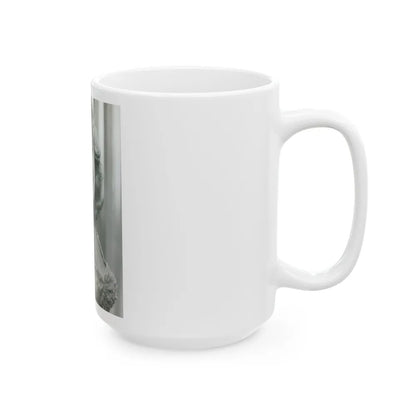 Terry Moore #757 - Vintage 1951 B&W 8x10 Upper Body Head & Shoulder Glamour Photo (Vintage Female Icon) White Coffee Mug-Go Mug Yourself