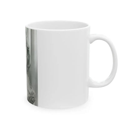 Terry Moore #757 - Vintage 1951 B&W 8x10 Upper Body Head & Shoulder Glamour Photo (Vintage Female Icon) White Coffee Mug - Go Mug Yourself