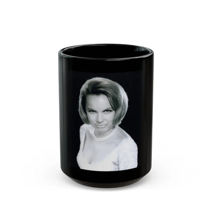 Terry Moore #758 - Vintage 1965 B&W 8x10 Upper Body Head & Shoulder Glamour Photo (Vintage Female Icon) Black Coffee Mug-15oz-Go Mug Yourself