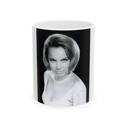 Terry Moore #758 - Vintage 1965 B&W 8x10 Upper Body Head & Shoulder Glamour Photo (Vintage Female Icon) White Coffee Mug-11oz-Go Mug Yourself