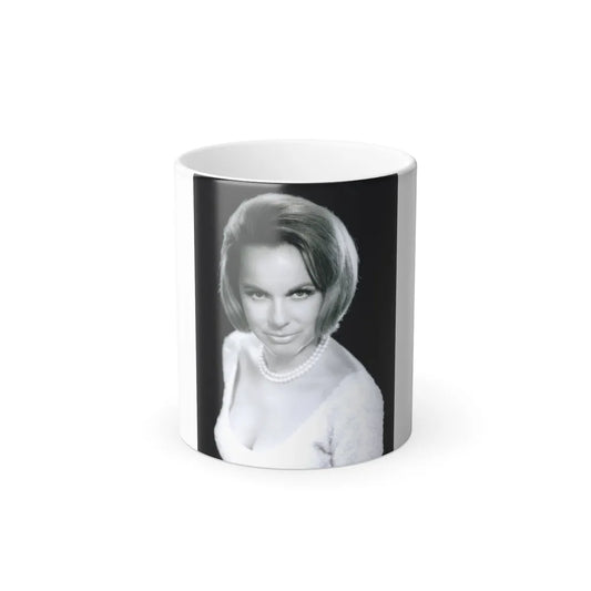 Terry Moore #758 - Vintage 1965 B&W 8x10 Upper Body Head & Shoulder Glamour Photo (Vintage Female Icons) Color Changing Mug 11oz-11oz-Go Mug Yourself