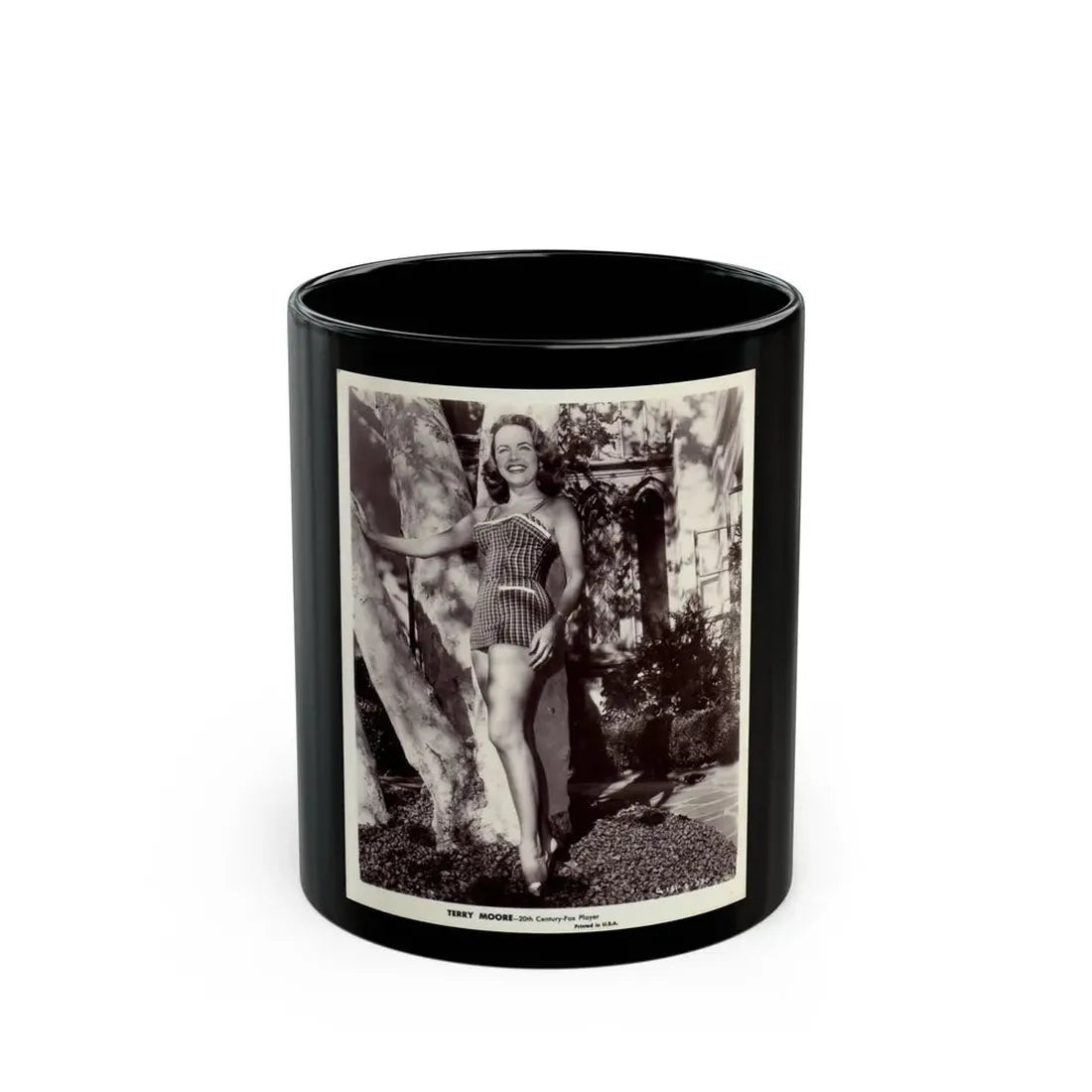 Terry Moore #96 (Vintage Female Icon) Black Coffee Mug 11oz - Go Mug Yourself