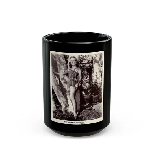 Terry Moore #96 (Vintage Female Icon) Black Coffee Mug 15oz - Go Mug Yourself