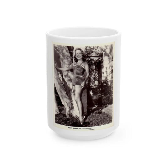 Terry Moore #96 (Vintage Female Icon) White Coffee Mug-15oz-Go Mug Yourself