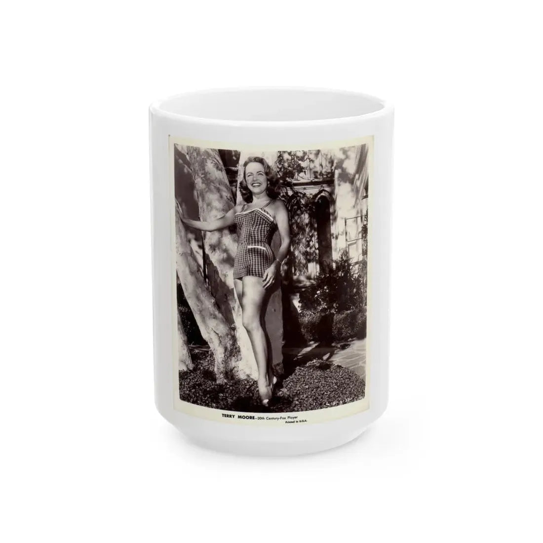 Terry Moore #96 (Vintage Female Icon) White Coffee Mug 15oz - Go Mug Yourself