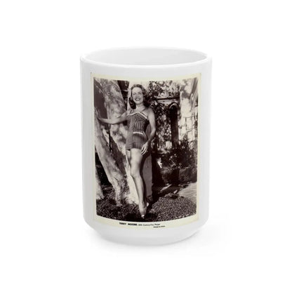 Terry Moore #96 (Vintage Female Icon) White Coffee Mug 15oz - Go Mug Yourself