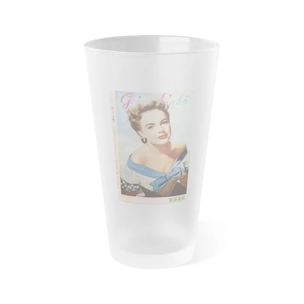 Terry Moore #98 - Japanese Magazine Cover (Vintage Female Icon) Frosted Pint Glass 16oz-16oz-Frosted-Go Mug Yourself