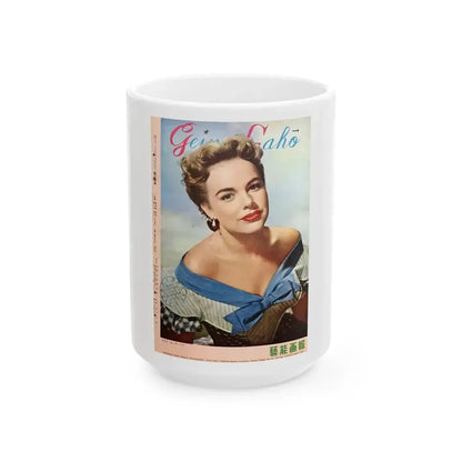 Terry Moore #98 - Japanese Magazine Cover (Vintage Female Icon) White Coffee Mug 15oz - Go Mug Yourself