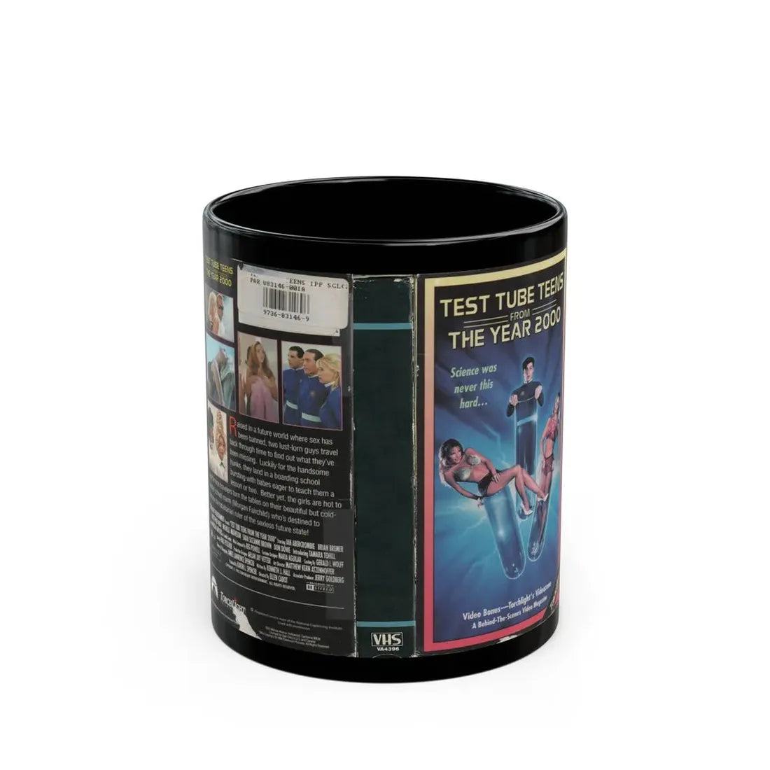 TEST TUBE TEENS FROM THE YEAR 2000 VERSION2 (VHS COVER) - Black Coffee Mug 11oz - Go Mug Yourself
