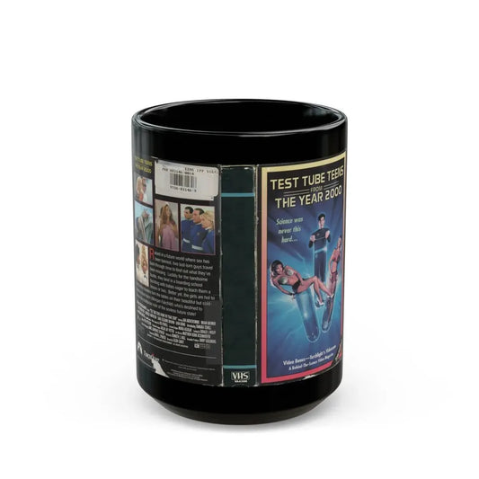 TEST TUBE TEENS FROM THE YEAR 2000 VERSION2 (VHS COVER) - Black Coffee Mug 15oz - Go Mug Yourself
