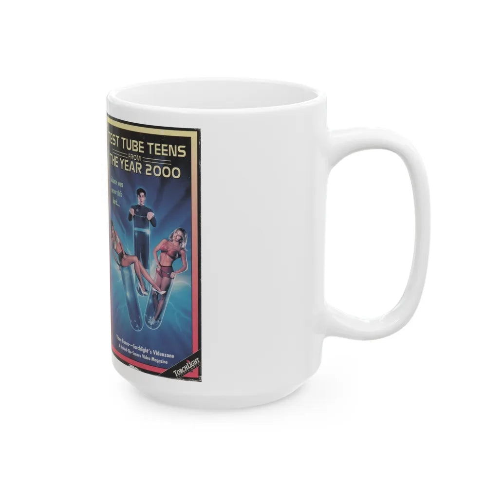 TEST TUBE TEENS FROM THE YEAR 2000 VERSION2 (VHS COVER) - White Coffee Mug-Go Mug Yourself