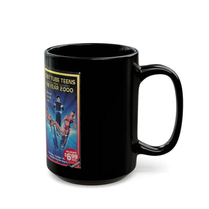 TEST TUBE TEENS FROM THE YEAR 2000 (VHS COVER) - Black Coffee Mug-Go Mug Yourself