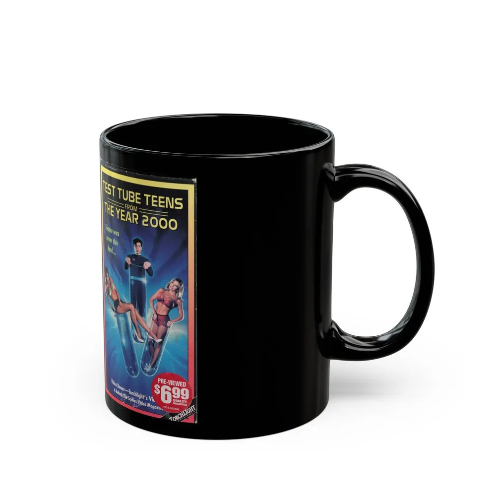 TEST TUBE TEENS FROM THE YEAR 2000 (VHS COVER) - Black Coffee Mug-Go Mug Yourself