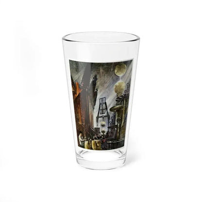 Testing Huge Power Transformers With Man-Made Lightning, 1945 (Magazine Illustration) Pint Glass 16oz 16oz - Go Mug Yourself
