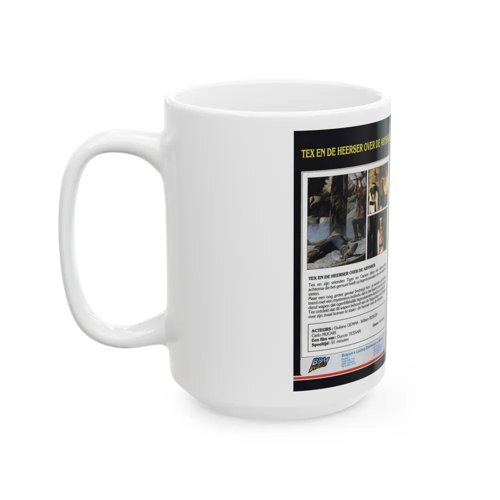 TEX EN DE HEERSER OVER DE ABYSSES (VHS COVER) - White Coffee Mug-Go Mug Yourself