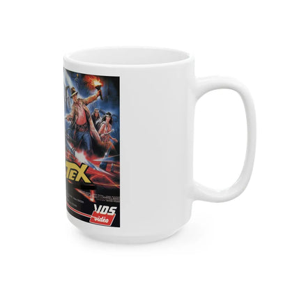 TEX EN DE HEERSER OVER DE ABYSSES (VHS COVER) - White Coffee Mug-Go Mug Yourself