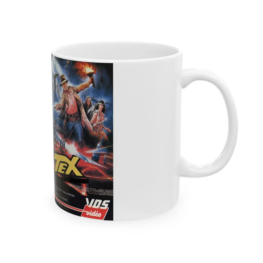 TEX EN DE HEERSER OVER DE ABYSSES (VHS COVER) - White Coffee Mug-Go Mug Yourself