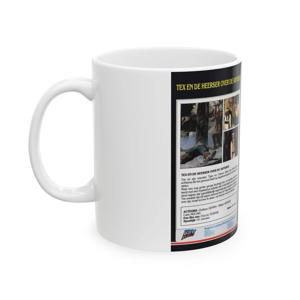 TEX EN DE HEERSER OVER DE ABYSSES (VHS COVER) - White Coffee Mug-Go Mug Yourself