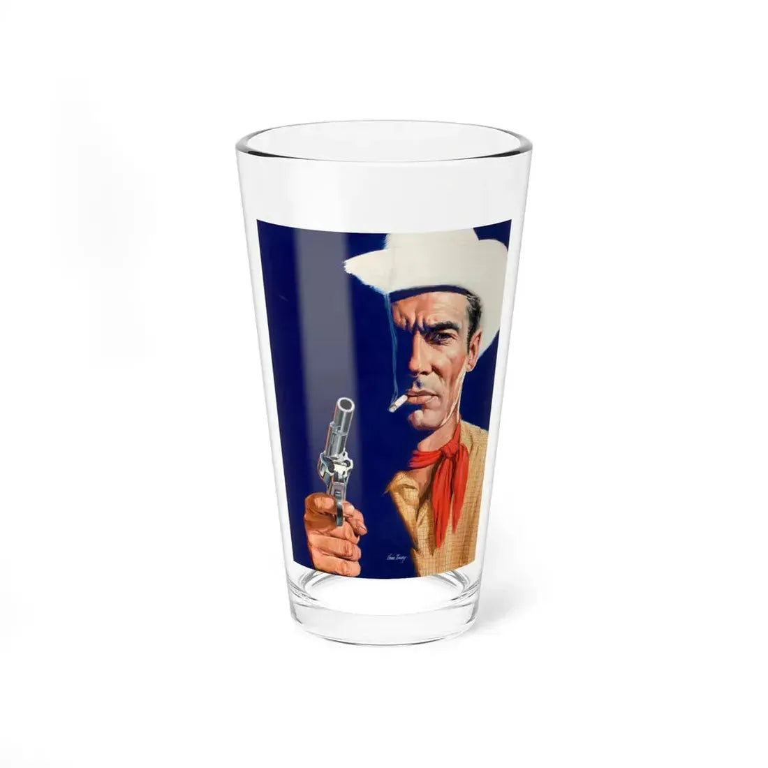 Texan's Don't Scare, Ace Double paperback cover, 1959 - Pint Glass 16oz 16oz - Go Mug Yourself
