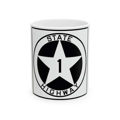 Texas 1 1917 (Texas) (Road Sign) White Coffee Mug 11oz - Go Mug Yourself