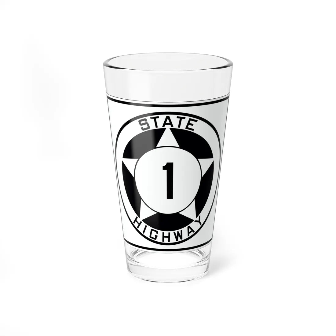 Texas 1 1935 (Texas) (Road Sign) Pint Glss 16oz 16oz - Go Mug Yourself