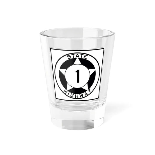 Texas 1 1935 (Texas) (Road Sign) Shot Glass 1.5oz 1.5oz - Go Mug Yourself
