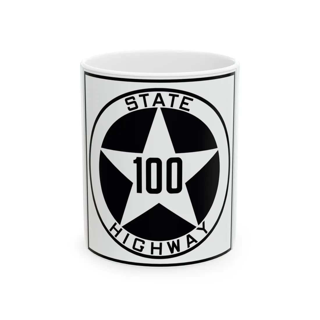 Texas 100 1917 (Texas) (Road Sign) White Coffee Mug 11oz - Go Mug Yourself