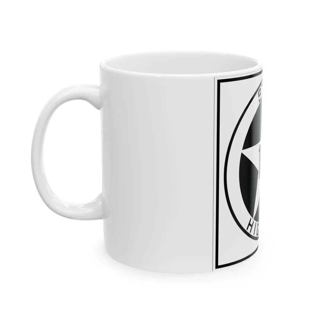 Texas 100 1917 (Texas) (Road Sign) White Coffee Mug - Go Mug Yourself
