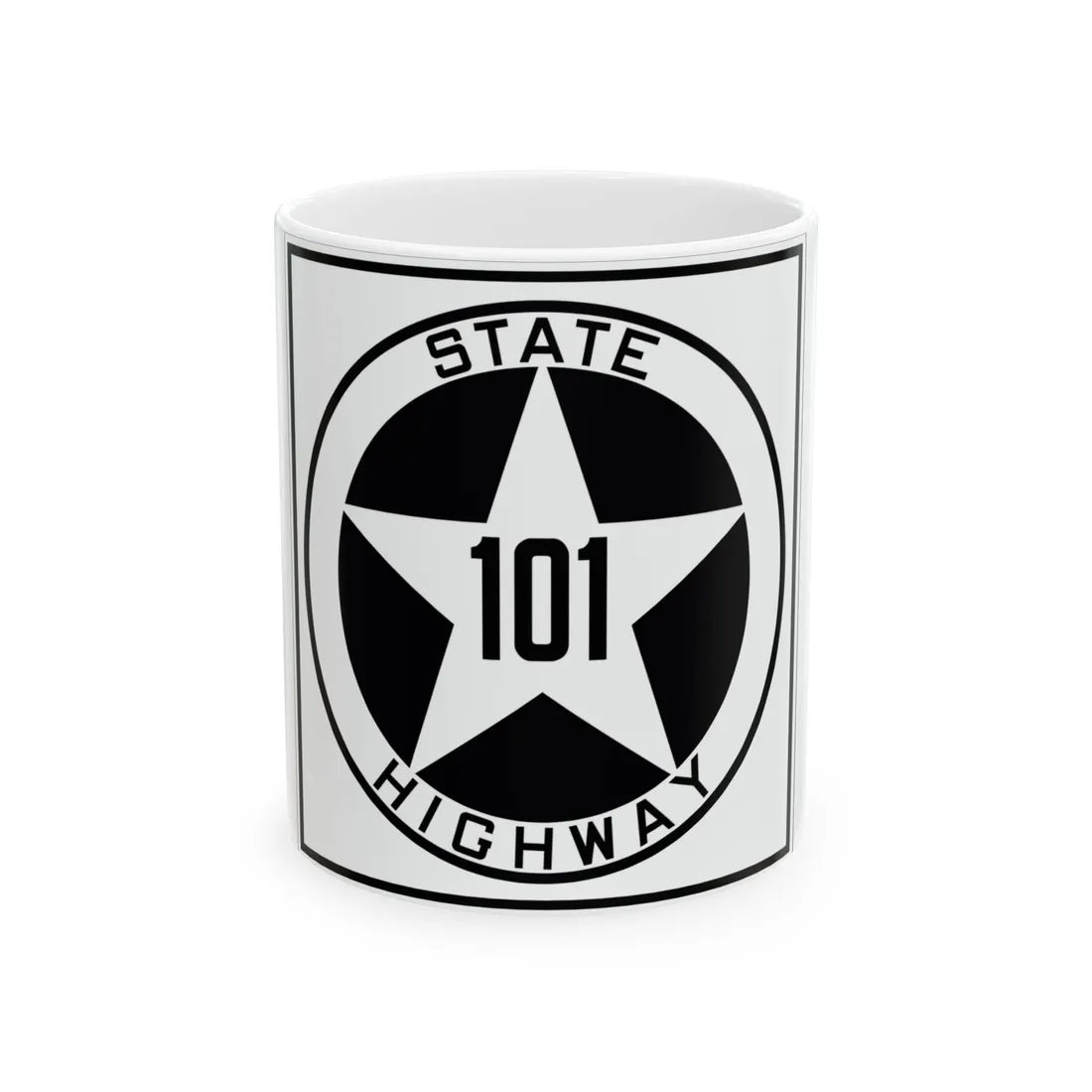 Texas 101 1917 (Texas) (Road Sign) White Coffee Mug 11oz - Go Mug Yourself