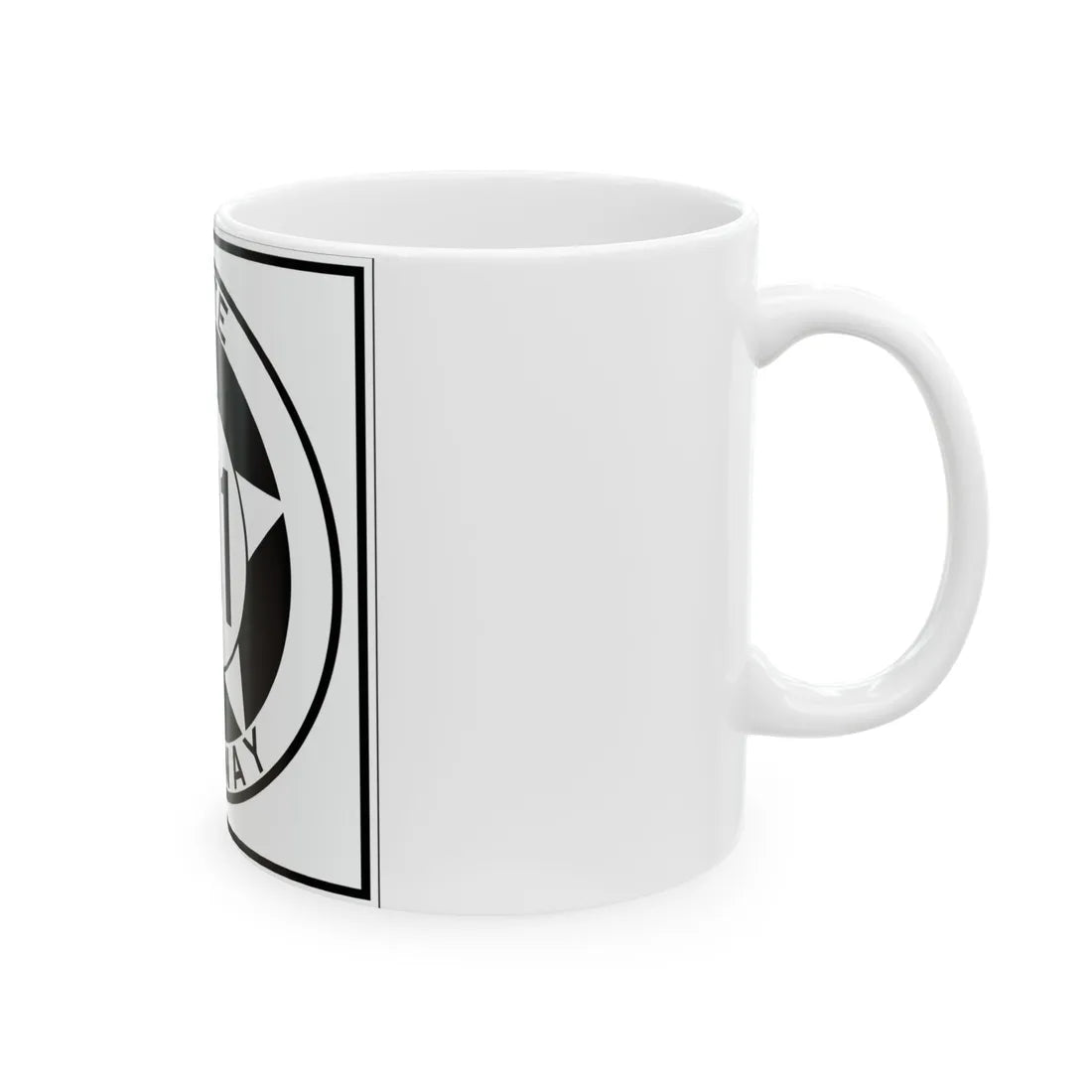Texas 101 1935 (Texas) (Road Sign) White Coffee Mug - Go Mug Yourself
